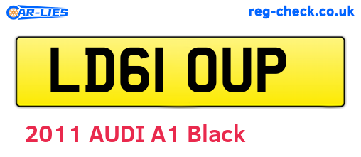 LD61OUP are the vehicle registration plates.