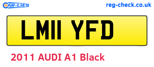 LM11YFD are the vehicle registration plates.