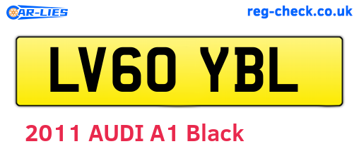 LV60YBL are the vehicle registration plates.