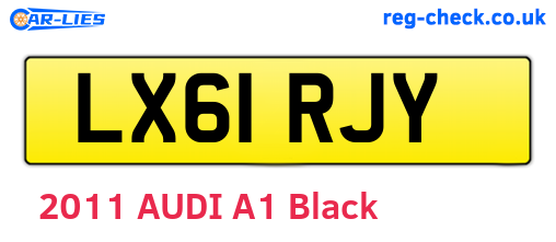 LX61RJY are the vehicle registration plates.