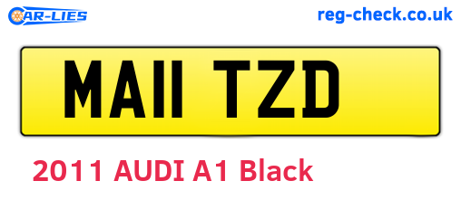 MA11TZD are the vehicle registration plates.