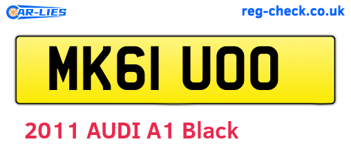 MK61UOO are the vehicle registration plates.