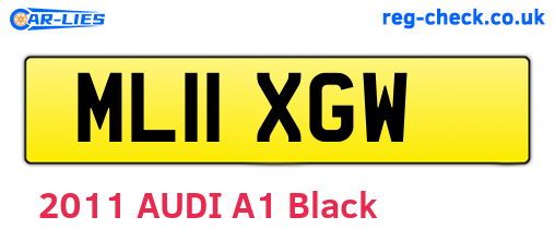 ML11XGW are the vehicle registration plates.
