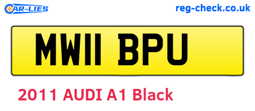 MW11BPU are the vehicle registration plates.