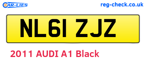 NL61ZJZ are the vehicle registration plates.