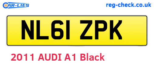 NL61ZPK are the vehicle registration plates.