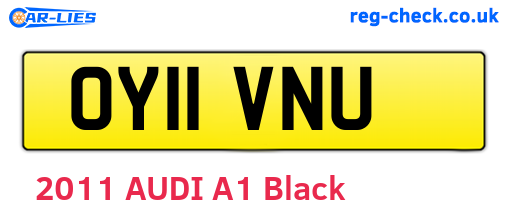 OY11VNU are the vehicle registration plates.