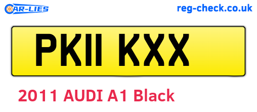 PK11KXX are the vehicle registration plates.