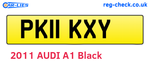 PK11KXY are the vehicle registration plates.