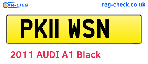 PK11WSN are the vehicle registration plates.