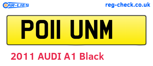 PO11UNM are the vehicle registration plates.
