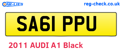 SA61PPU are the vehicle registration plates.