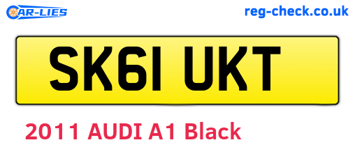 SK61UKT are the vehicle registration plates.