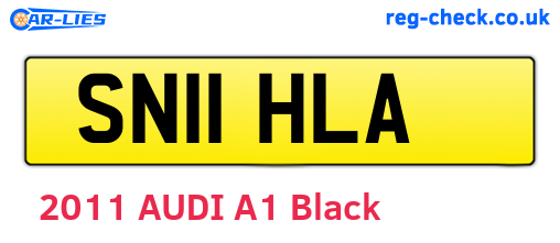 SN11HLA are the vehicle registration plates.