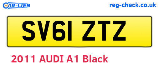 SV61ZTZ are the vehicle registration plates.