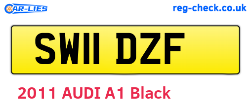 SW11DZF are the vehicle registration plates.