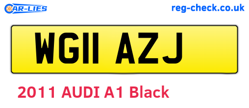 WG11AZJ are the vehicle registration plates.