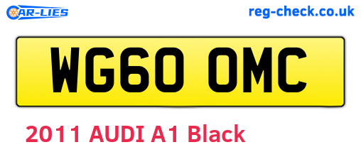 WG60OMC are the vehicle registration plates.