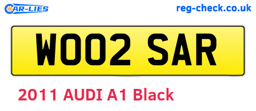 WO02SAR are the vehicle registration plates.