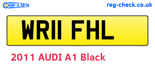 WR11FHL are the vehicle registration plates.