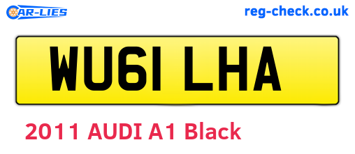 WU61LHA are the vehicle registration plates.