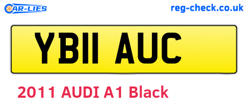 YB11AUC are the vehicle registration plates.