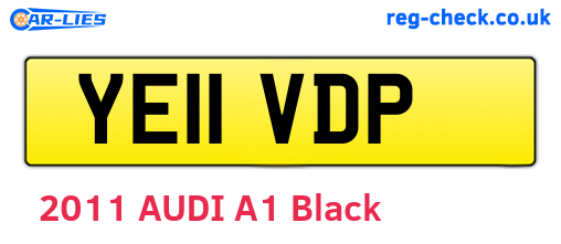 YE11VDP are the vehicle registration plates.
