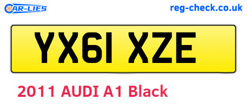 YX61XZE are the vehicle registration plates.