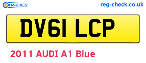 DV61LCP are the vehicle registration plates.