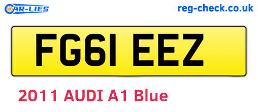 FG61EEZ are the vehicle registration plates.