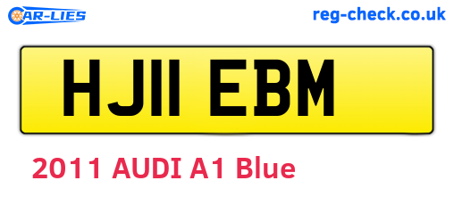 HJ11EBM are the vehicle registration plates.