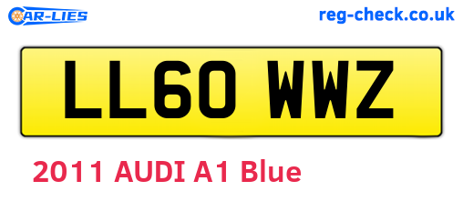 LL60WWZ are the vehicle registration plates.
