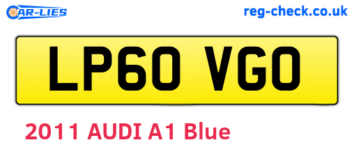 LP60VGO are the vehicle registration plates.