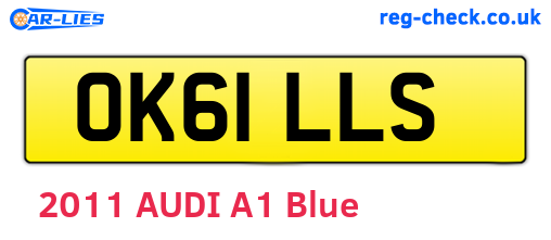 OK61LLS are the vehicle registration plates.