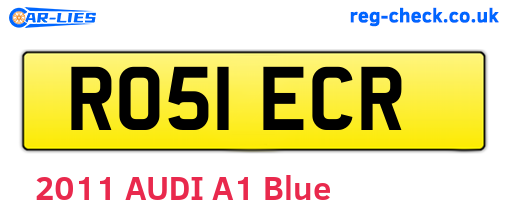 RO51ECR are the vehicle registration plates.