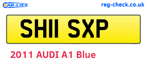 SH11SXP are the vehicle registration plates.