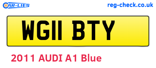WG11BTY are the vehicle registration plates.
