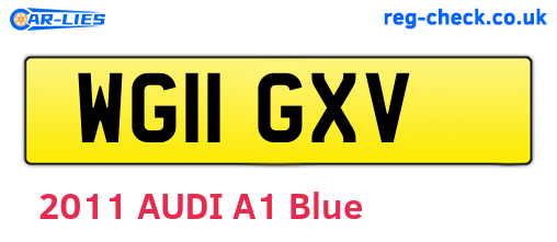 WG11GXV are the vehicle registration plates.