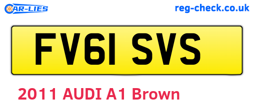 FV61SVS are the vehicle registration plates.