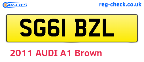 SG61BZL are the vehicle registration plates.