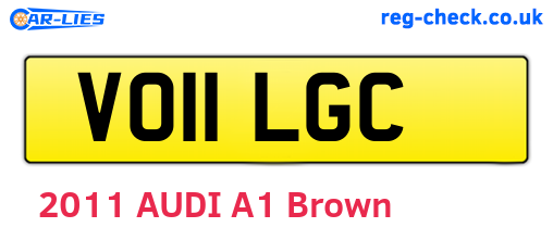 VO11LGC are the vehicle registration plates.