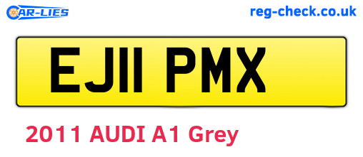 EJ11PMX are the vehicle registration plates.
