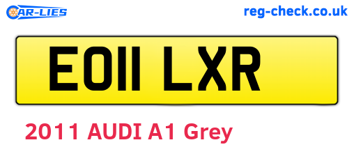 EO11LXR are the vehicle registration plates.