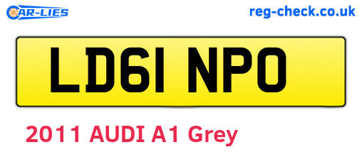LD61NPO are the vehicle registration plates.