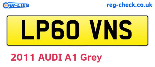 LP60VNS are the vehicle registration plates.