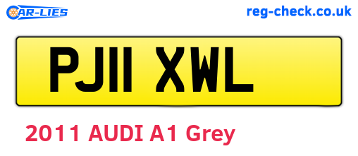 PJ11XWL are the vehicle registration plates.