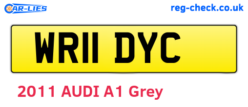 WR11DYC are the vehicle registration plates.