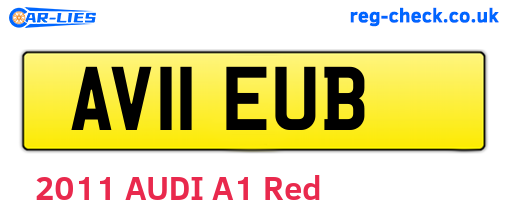 AV11EUB are the vehicle registration plates.