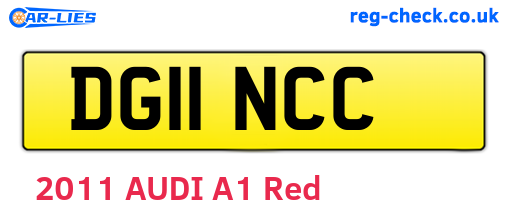 DG11NCC are the vehicle registration plates.