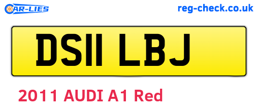 DS11LBJ are the vehicle registration plates.